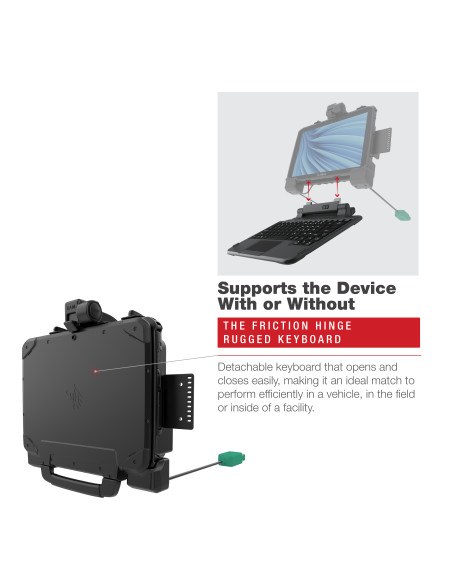 RAM® Power + Dual USB Dock for Zebra ET8x 2-in-1 Tablet RAM® Power + Dual USB Dock for Zebra ET8x 2-in-1 Tablet
