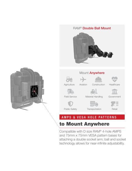 RAM® Power + Dual USB Dock for Zebra ET8x 2-in-1 Tablet RAM® Power + Dual USB Dock for Zebra ET8x 2-in-1 Tablet