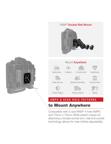 RAM® Powered Dock for Zebra ET8x 2-in-1 Tablet RAM® Powered Dock for Zebra ET8x 2-in-1 Tablet