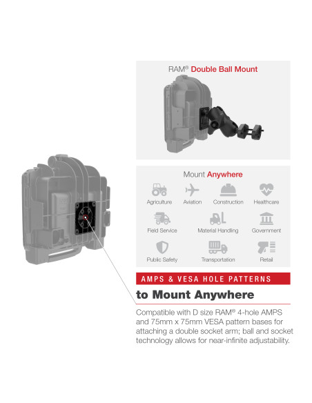 RAM® Form-Fit Holder for Zebra ET8x 2-in-1 Tablet RAM® Form-Fit Holder for Zebra ET8x 2-in-1 Tablet
