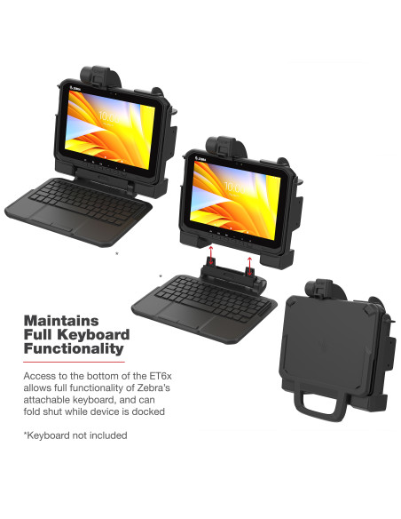 RAM® Power + Dual USB Dock for Zebra ET6x - Heated Pins RAM® Power + Dual USB Dock for Zebra ET6x - Heated Pins
