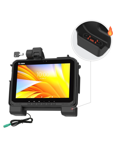 RAM® Powered Locking Dock for Zebra ET6x - Heated Pins RAM® Powered Locking Dock for Zebra ET6x - Heated Pins