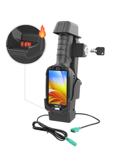 RAM® Locking Powered Dock + Single USB-A for Zebra TC8300 - Heated Pins RAM® Locking Powered Dock + Single USB-A for Zebra TC8300 - Heated Pins
