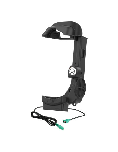 RAM® Locking Powered Dock + USB-A for Zebra MC9400/9300 - Heated Pins