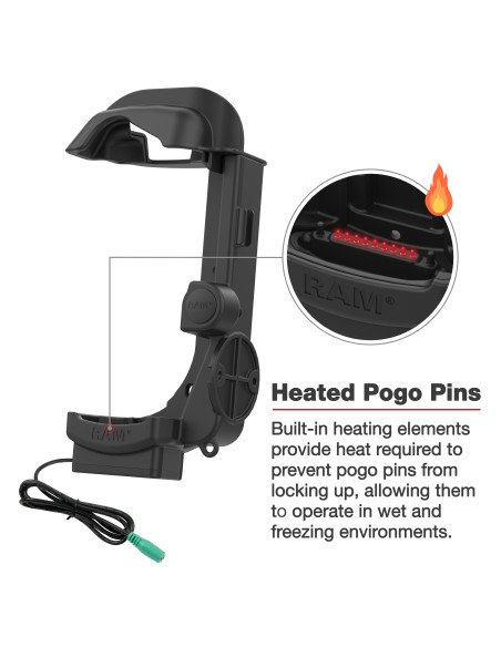 RAM® Powered Dock for Zebra MC9400 & MC9300 - Heated Pins RAM® Powered Dock for Zebra MC9400 & MC9300 - Heated Pins