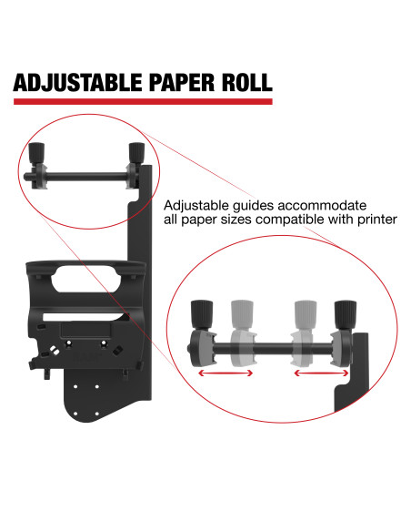 RAM® Printer Mount with Paper Feed for Zebra ZQ630 Series RAM® Printer Mount with Paper Feed for Zebra ZQ630 Series