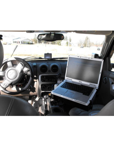 RAM® No-DrillT Laptop Mount for '02-12 Jeep Liberty + More