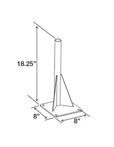 RAM® Universal Drill-Down Vehicle Base with Lower Pole