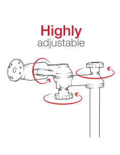 RAM® 12" Upper Pole with Double Swing Arms & Round Plate 2