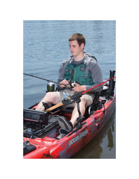 RAM ROD® Fishing Rod Holder with Extension Arm & Dual T-Bolt Track Base