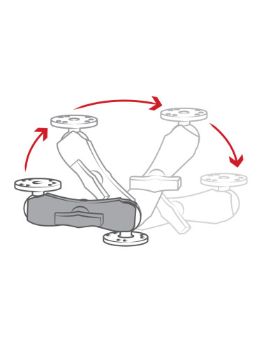 RAM® Composite Double Socket Arm - C Size Medium
