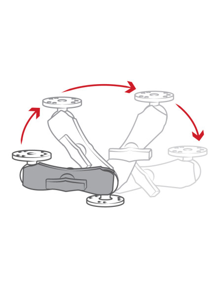 RAM® Composite Double Socket Arm - C Size Medium RAM® Composite Double Socket Arm - C Size Medium