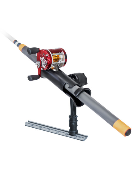 RAM® Tube Jr.T Rod Holder with RAM® Adapt-A-PostT Track Base - 6" Post