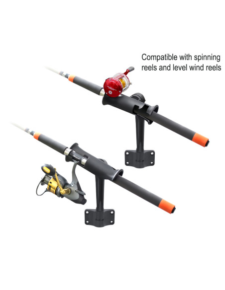 RAM® Tube Jr.T Rod Holder with Bulkhead Base - 6" Post RAM® Tube Jr.T Rod Holder with Bulkhead Base - 6" Post