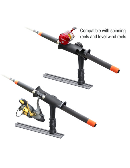 RAM® Tube Jr.T Rod Holder with RAM® Adapt-A-PostT Track Base - 4" Post