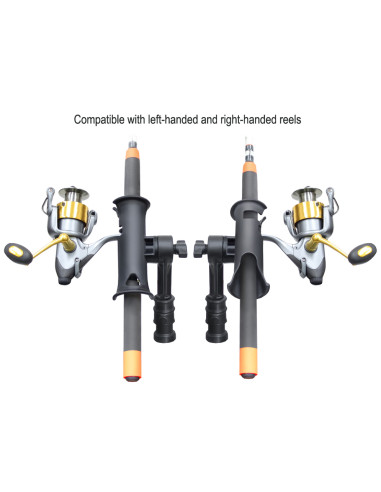 RAM® Tube Jr.T Rod Holder with RAM® Adapt-A-PostT Track Base - 4" Post