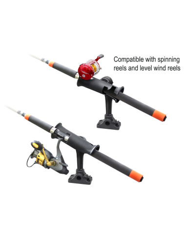 RAM® Tube Jr.T Rod Holder with Bulkhead/Flat Surface Base - 4" Post