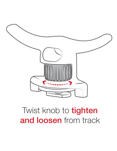 RAM® Tough-CleatT Anchor Tie-Off with Track Adapter