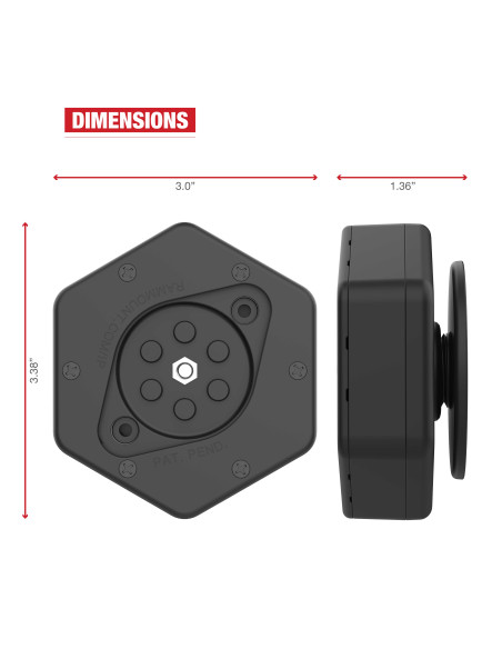 RAM® Vibe-SafeT with NPT Adapter for 2-Hole Holders