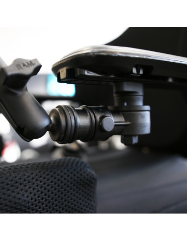 RAM® Universal Wheelchair Track Base with Quick Release & Swivel Feature