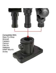 RAM® Universal Adapt-A-PostT 4-Hole Drill-Down Base 2