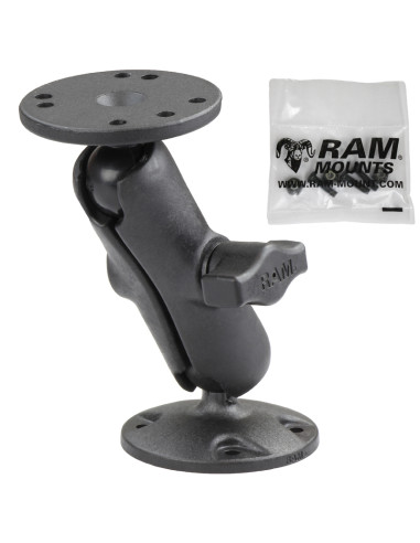 RAM® Composite Double Ball Mount with Hardware for Garmin Striker + More