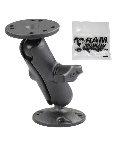 RAM® Composite Double Ball Mount with Hardware for Garmin Striker + More