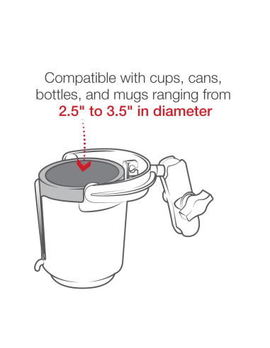 RAM® Level CupT 16oz Drink Holder with Double Socket Arm