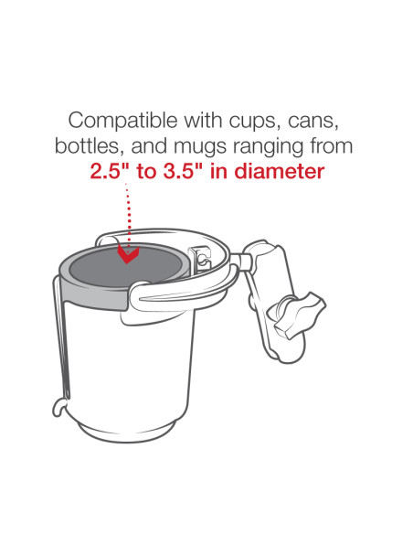 RAM® Level CupT 16oz Drink Holder with Double Socket Arm RAM® Level CupT 16oz Drink Holder with Double Socket Arm