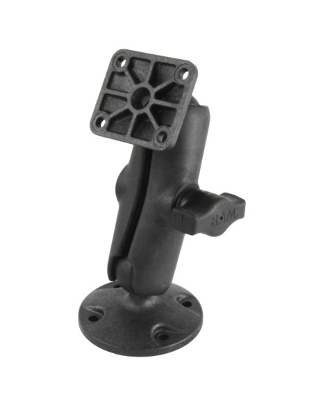 RAM® Composite Drill-Down Double Ball Mount with Rectangle AMPS Plate