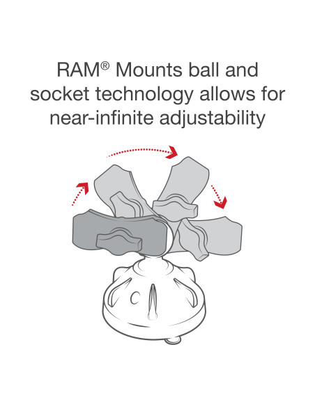 RAM® X-Grip® Phone Mount with Low-Profile Suction Cup - Short