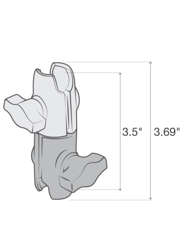 RAM® Composite Double Socket Swivel Arm