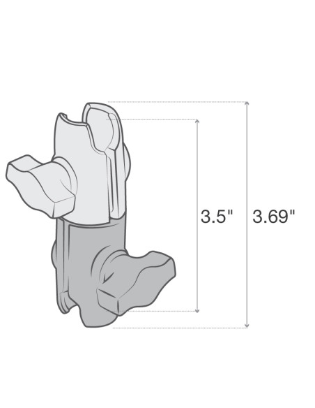 RAM® Composite Double Socket Swivel Arm RAM® Composite Double Socket Swivel Arm