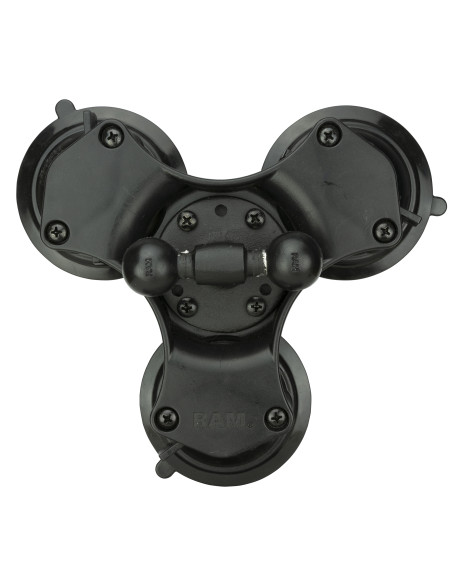 RAM® Twist-LockT Triple Suction Cup Double Ball Base