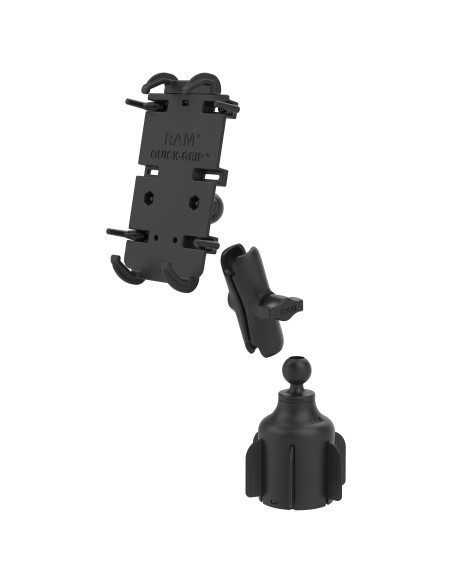 RAM® Quick-GripT XL Phone Mount with StubbyT Cup Holder Base