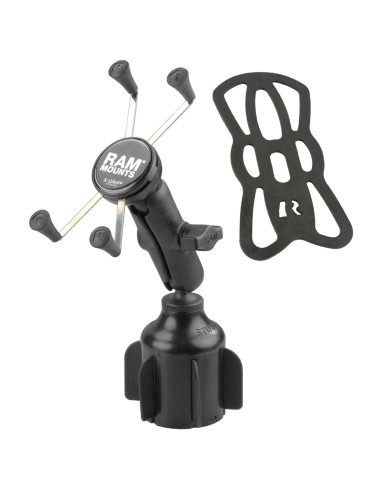 RAM® X-Grip® Large Phone Mount with RAM® StubbyT Cup Holder Base