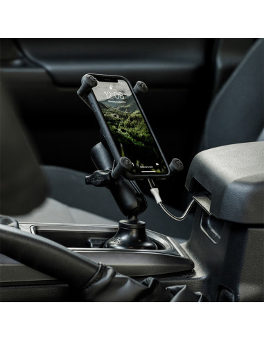 RAM® X-Grip® Phone Mount with RAM® StubbyT Cup Holder Base