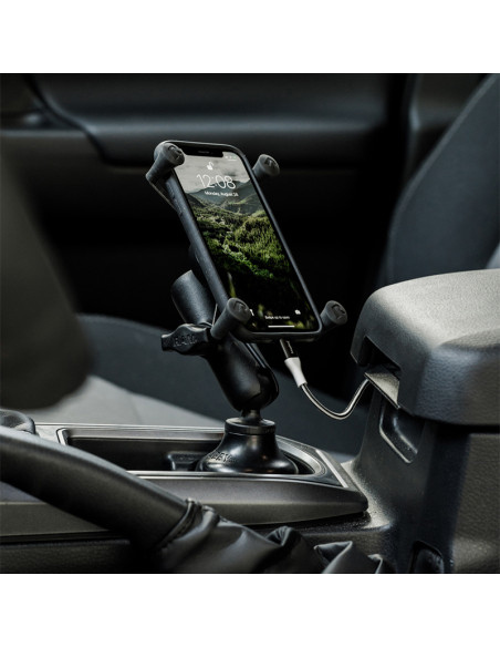 RAM® X-Grip® Phone Mount with RAM® StubbyT Cup Holder Base
