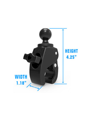 RAM® Tough-ClawT Small Clamp Mount with Composite Diamond Plate