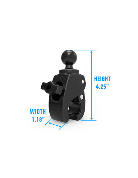 RAM® Tough-ClawT Small Clamp Mount with Composite Diamond Plate RAM® Tough-ClawT Small Clamp Mount with Composite Diamond Plate