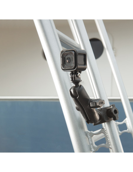 RAM® Tough-ClawT Double Ball Mount with Universal Action Camera Adapter