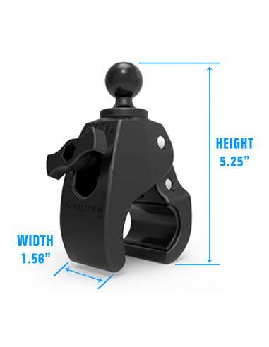 RAM® Tough-ClawT Medium Clamp Base with Double Socket Arm