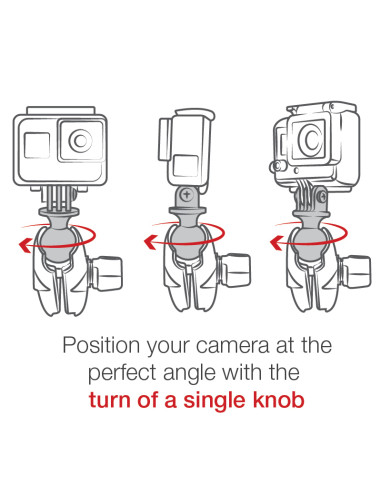 RAM® Tough-ClawT Medium Clamp Mount with Universal Action Camera Adapter