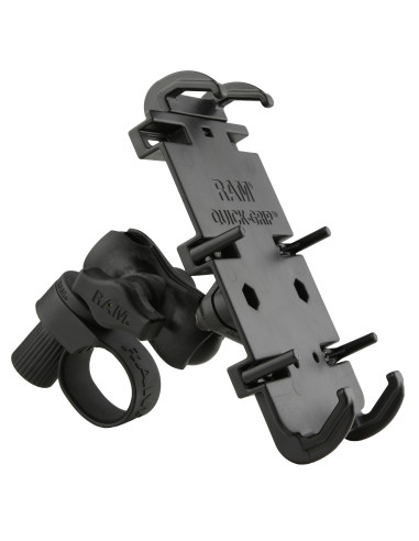 RAM® Quick-GripT XL Phone Mount with RAM® Tough-StrapT Handlebar Base