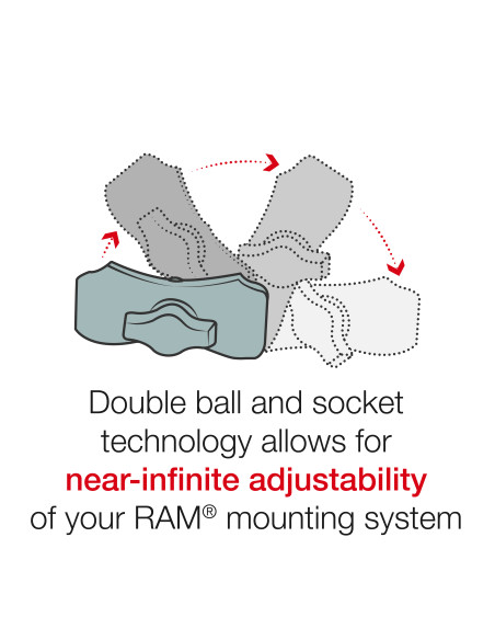 RAM® Quick-GripT XL Phone Mount with RAM® Tough-StrapT Handlebar Base