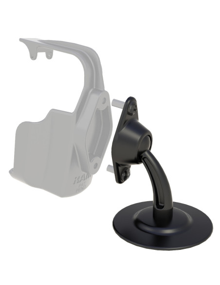 RAM® Lil BuddyT Adhesive Dash Mount with Diamond Plate