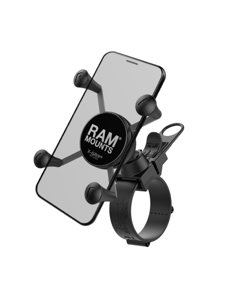 RAM® X-Grip® Phone Mount with RAM® EZ-StrapT Rail Mount