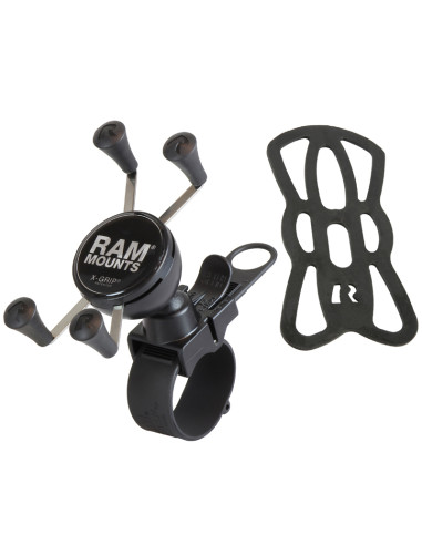 RAM® X-Grip® Phone Mount with RAM® EZ-StrapT Rail Mount
