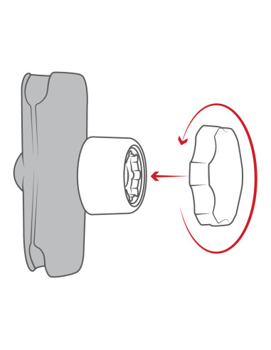 RAM® Pin-LockT Security Knob for C Size Socket Arms