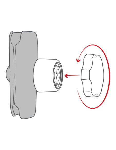 RAM® Pin-LockT Security Knob for C Size Socket Arms